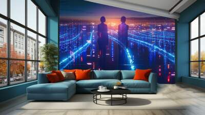 Technology enables customers around the world to achieve competitive advantage and adapt to changes, ensuring they remain leaders in their markets. Wall mural