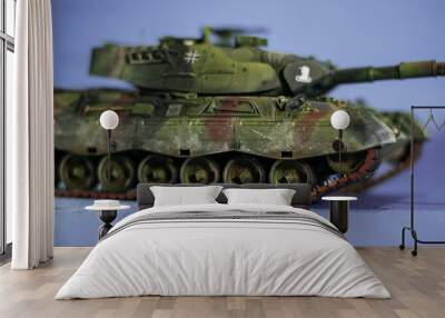 Model of Tiger tank from WWII. On an isolated background. Wall mural