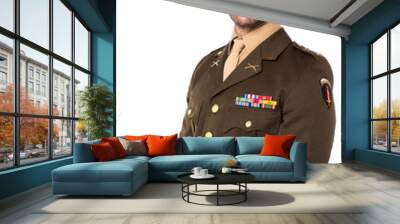 Confident young army man Wall mural