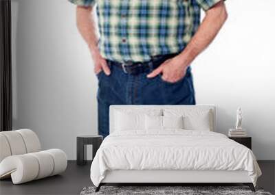 joyful senior man posing casually Wall mural