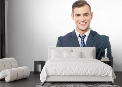 smiling young business man Wall mural