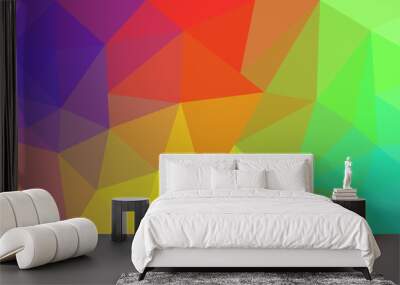 Abstract colorful polygonal background wallpaper Wall mural