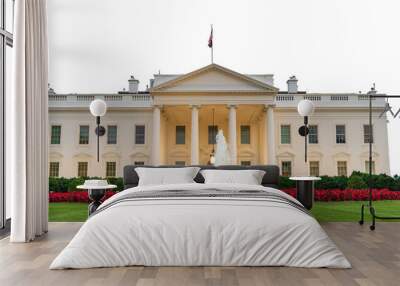 Evening view of White House in Washington DC, no background png version Wall mural