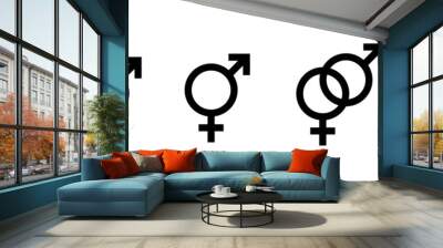 Gender icon vector design. Male and female sign of gender equality icon vector. Vector illustration Wall mural