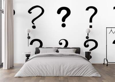 Question marks Icon. Question mark symbol on isolated white background. Set related to question marks. Wall mural