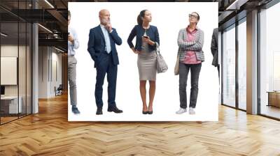 Business people standing and waiting Wall mural