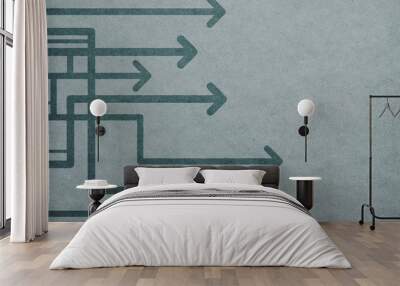 Conceptual background with arrows Wall mural