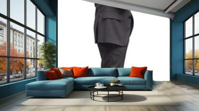 Corporate businessman standing side view PNG file no background Wall mural