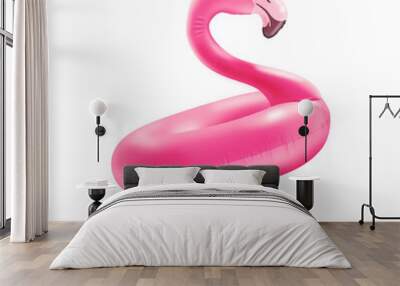 Cute inflatable pink flamingo toy Wall mural