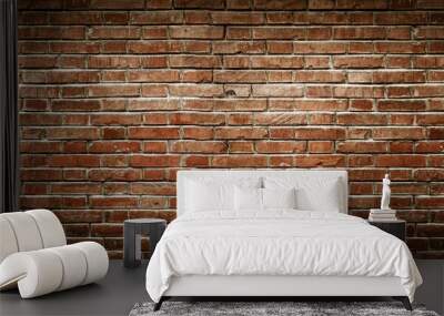 Old wall background with stained aged bricks Wall mural