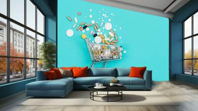 pharmacy shopping and drug abuse Wall mural