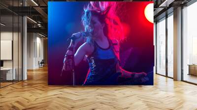 rock star singing on stage Wall mural