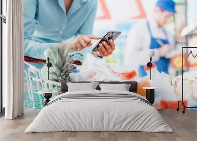 Shopping and mobile apps Wall mural