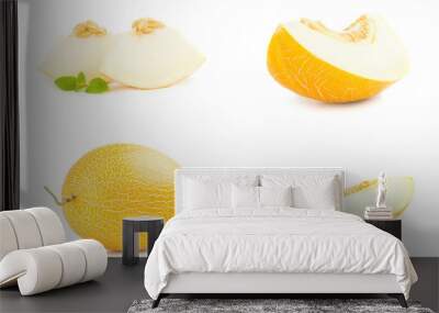 Collage of fresh sweet melon Wall mural