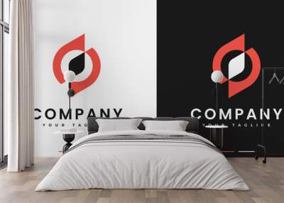 simple minimalist compass logo Wall mural