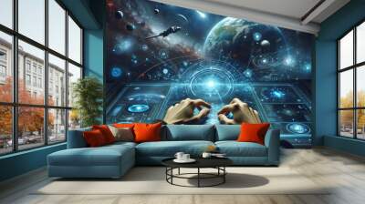 Orbital Operations: Commanding the Cosmic Interface Wall mural