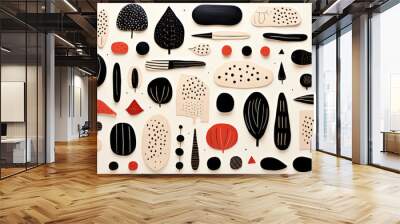 Expansive Collection of Hand-Drawn Shapes and Doodles: Unleash Your Creative Potential Wall mural