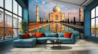 Taj Mahal at sunset - Agra, India Wall mural