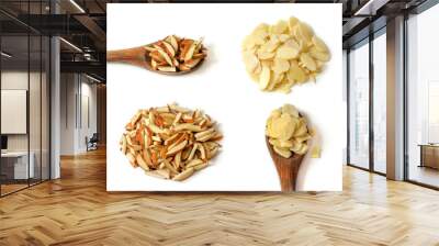 Almond sliced with almonds sticks Wall mural