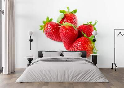 Red berry strawberries Wall mural