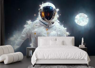 Muscular Astronaut in Space 2 Wall mural