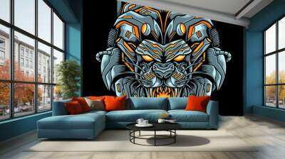 Lion Mecha Cyborg Wall mural