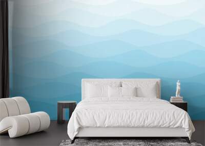 Sea water wavy blue nautical background Wall mural