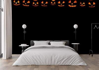 halloween pumpkin frame set head jack Wall mural