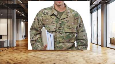 army soldier using his gi bill to go to college. Wall mural