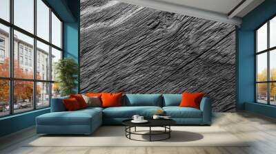 Surface of old textured wooden board for background. Toned Wall mural