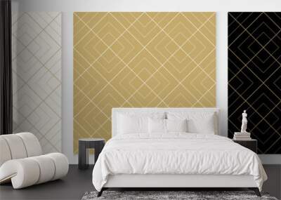 Background pattern seamless geometric abstract gold luxury color vector.  Wall mural