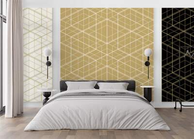 Background pattern seamless geometric abstract gold luxury color vector. Wall mural