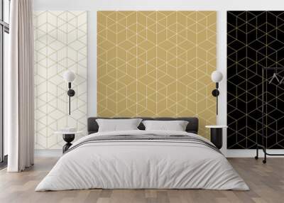 Background pattern seamless geometric line abstract gold luxury color vector. Christmas background. Wall mural