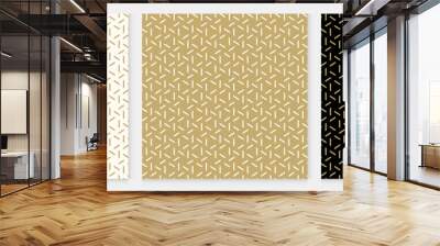 Background pattern seamless geometric line abstract gold luxury color vector. Wall mural