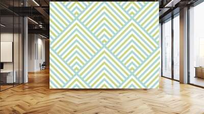 Pattern stripe seamless green two tone and white colors. Chevron stripe abstract background vector. Wall mural