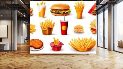 fast food collection Wall mural