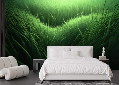 green grass in the wind Wall mural