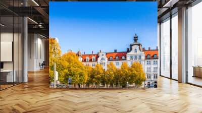 View on historical buildings at Prinzregentenplatz in Munich Bogenhausen, Germany Wall mural