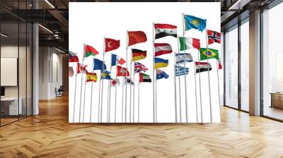 Worldwide global earth planet flag country community international business blue sky outdoor  government politic travel together agreement exhibition meeting group culture corporation unity teamwork Wall mural