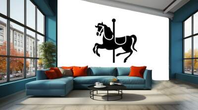 Carousel Horse Flat Vector Icon. Isolated Carousel Horse Illustration Symbol - Vector Wall mural