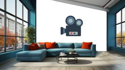 Movie Camera Flat Vector Icon. Isolated Video Camera Emoji, Emoticon, Illustration - Vector Wall mural