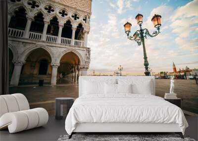 Piazza San Marco. Venetian Square.  evening view.  Wall mural