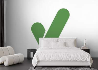 Tick Icon. Vector logo element for template Wall mural