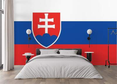 Illustration of the flag of Slovakia Wall mural