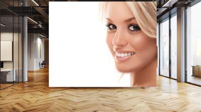 smiling blonde Wall mural