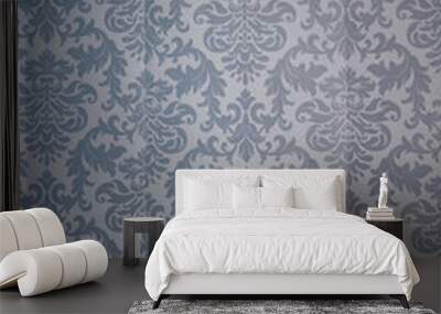 Wall covered by wallpaper with floral pattern Wall mural