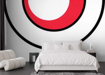 Greenland flag pin location icon. Wall mural