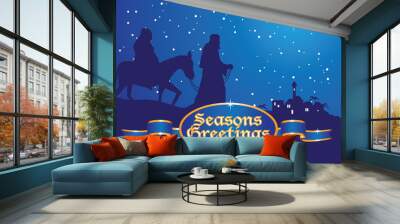 greetings 2 mary and joseph Wall mural