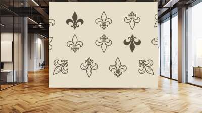 Flor de lis symbol vector illustration icon. Flor de lis symbol vector illustration icon. Fleur de Lys Symbol Icon. Wall mural