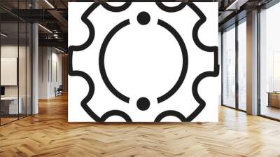 Gear/settings icon on white background
 Wall mural